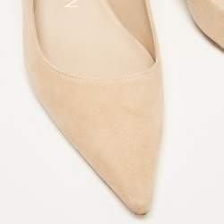 مملوكة مسبقًا Stuart Weitzman Beige Suede Slingback Pumps Size 37.5