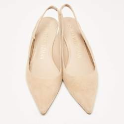 مملوكة مسبقًا Stuart Weitzman Beige Suede Slingback Pumps Size 37.5