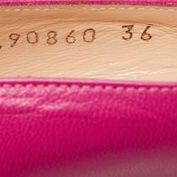 Stuart Weitzman Pink Leather Peep Toe Platform Pumps Size 36