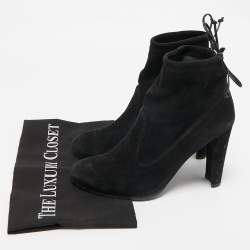Stuart Weitzman Black Suede Ankle Boots Size 38.5
