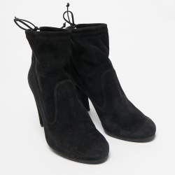 Stuart Weitzman Black Suede Ankle Boots Size 38.5