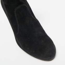 Stuart Weitzman Black Suede Ankle Boots Size 38.5