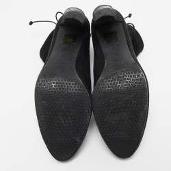 Stuart Weitzman Black Suede Ankle Boots Size 38.5