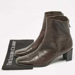 Stuart Weitzman Brown Leather Ankle Length Boots Size 41.5
