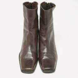 Stuart Weitzman Brown Leather Ankle Length Boots Size 41.5