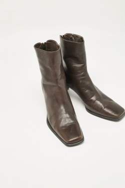Stuart Weitzman Brown Leather Ankle Length Boots Size 41.5