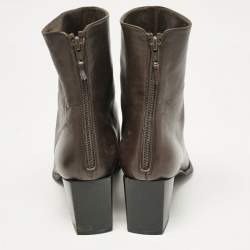 Stuart Weitzman Brown Leather Ankle Length Boots Size 41.5