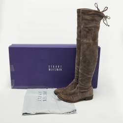 Stuart Weitzman Grey Suede Over The Knee Boots Size 37