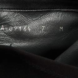Stuart Weitzman Black Leather and Fabric Knee Length Boots Size 37.5