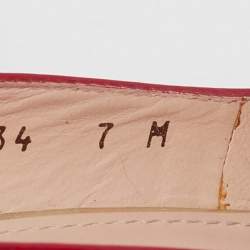 Stuart Weitzman Red Patent Leather Pointed Toe Pumps Size 37.5