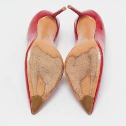 Stuart Weitzman Red Patent Leather Pointed Toe Pumps Size 37.5
