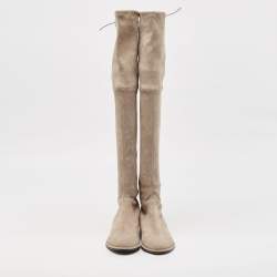Stuart Weitzman Grey Suede Over The Knee Boots Size 38