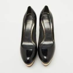 Stuart Weitzman Black Patent Leather Platform Pumps Size 39