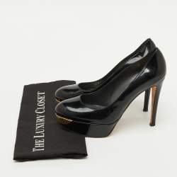 Stuart Weitzman Black Patent Leather Platform Pumps Size 39