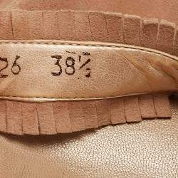 Stuart Weitzman Beige Suede Ankle Tie Up Sandals Size 38.5