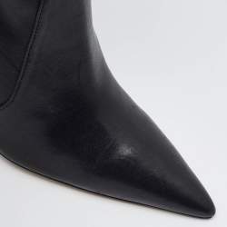Stuart Weitzman Black Leather Pointed Toe Over The Knee Stretch Boots Size 40