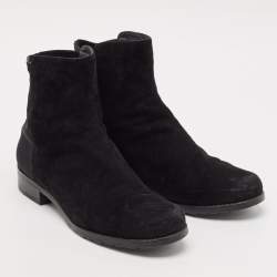 Stuart Weitzman Black Suede Ankle Boots Size 36.5