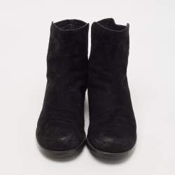 Stuart Weitzman Black Suede Ankle Boots Size 36.5