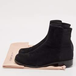 Stuart Weitzman Black Suede Ankle Boots Size 36.5