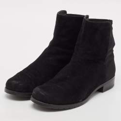 Stuart Weitzman Black Suede Ankle Boots Size 36.5
