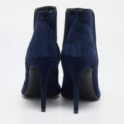 Stuart Weitzman Navy Blue Suede Ankle Length Boots Size 40