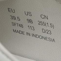 Stuart Weitzman White Leather Low Top Sneakers Size 39.5