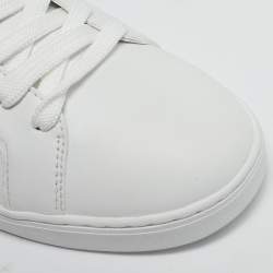 Stuart Weitzman White Leather Low Top Sneakers Size 39.5