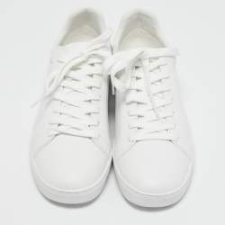 Stuart Weitzman White Leather Low Top Sneakers Size 39.5