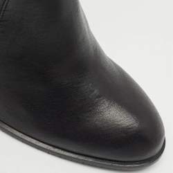 Stuart Weitzman Black Leather Ultra Highland Over The Knee Boots Size 37.5