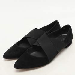 Stuart Weitzman Black Elastane and Suede Pumps Size 37