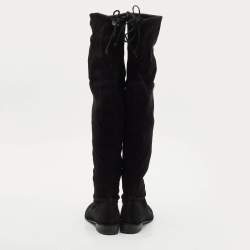 Stuart Weitzman Black Suede Highland Over The Knee Boots Size 37