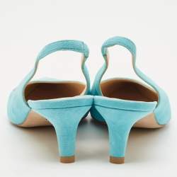 Stuart Weitzman Blue Suede Ryder Slingback Pumps Size 38