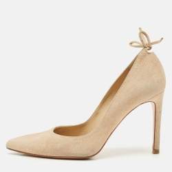 Stuart Weitzman Beige Suede Pointed Toe Pumps Size 36