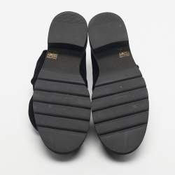 Pre Owned Stuart Weitzman Black Suede Lowland Over The Knee Boots Size 39.5