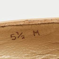 Pre Owned Stuart Weitzman Beige Patent Leather Pointed Toe Pumps Size 36