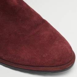 Pre Owned بوت للكاحل ستيوارت وايتزمان لولاند سويدي أسود فوق الركبة مقاس 38