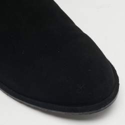 Pre Owned Stuart Weitzman Black Suede Lowland Over The Knee Boots Size 36