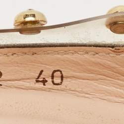 Pre Owned Stuart Weitzman Black/Transparent Patent Leather And PVC Peep Toe Pumps Size 40