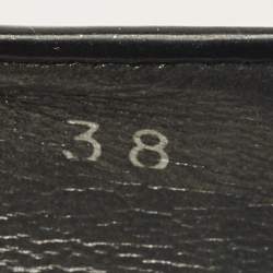 Pre Owned Stuart Weitzman Black Patent Leather Peep Toe Pumps Size 38