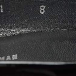 Pre Owned Stuart Weitzman Black Patent Leather Peep Toe Pumps Size 38.5