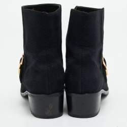مملوكة مسبقًا Stuart Weitzman Size 38.5 Black Suede Ankle Length Boots