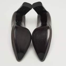 مملوكة مسبقًا حذاء كعب عالي ستيورت وايتزمان منصة جلد منقوش بطبعة أفعى برونزي مقاس 38.5