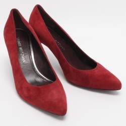 Pre Owned Stuart Weitzman Size 40 Red Suede Pumps