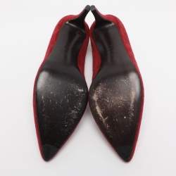 Pre Owned Stuart Weitzman Size 40 Red Suede Pumps