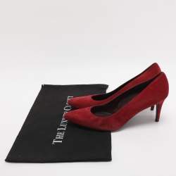 Pre Owned Stuart Weitzman Size 40 Red Suede Pumps