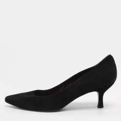 مملوكة مسبقًا Stuart Weitzman Size 39.5 Black Suede Pumps