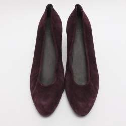 مملوكة مسبقًا حذاء كعب عالي ستيورات وايتزمان شامواه بنفسجي مقاس 40.5