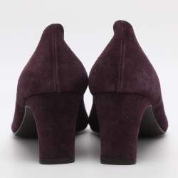 مملوكة مسبقًا حذاء كعب عالي ستيورات وايتزمان شامواه بنفسجي مقاس 40.5