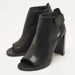 Pre Owned حذاء بوت للكاحل ستيوارت وايتزمان أوبنهاوس جلد أسود مقاس 39