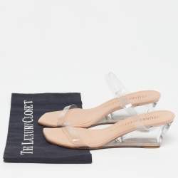 Pre Owned Stuart Weitzman Size 38 Transparent PVC Wedge Slide Sandals